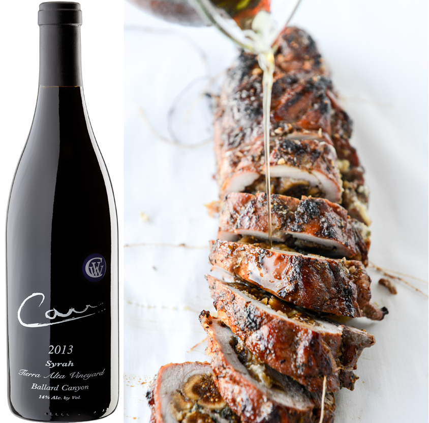 Fig & Stuffed Pork Tenderloin Carr Vineyards and Winery